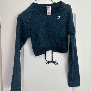 Gymshark Teal Adopt an Animal Crop Sweatshirt
